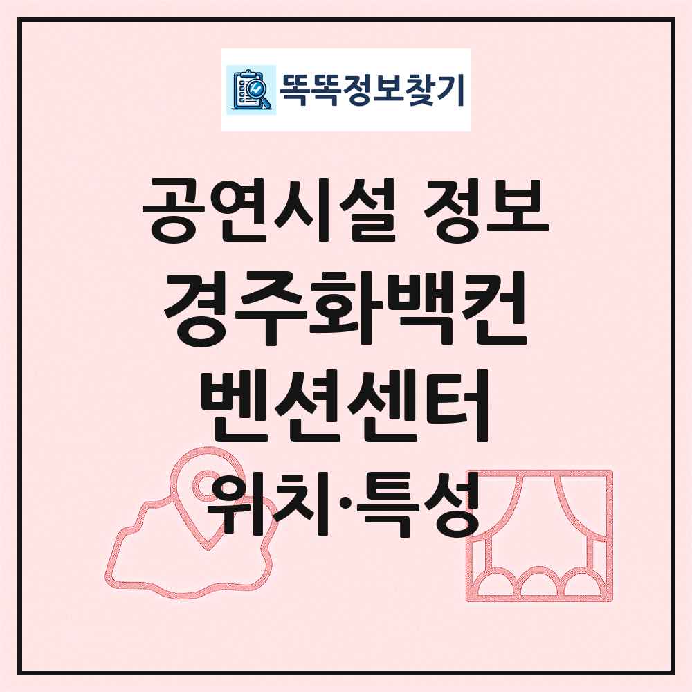 경주화백컨벤션센터 최신 공연시설 정보