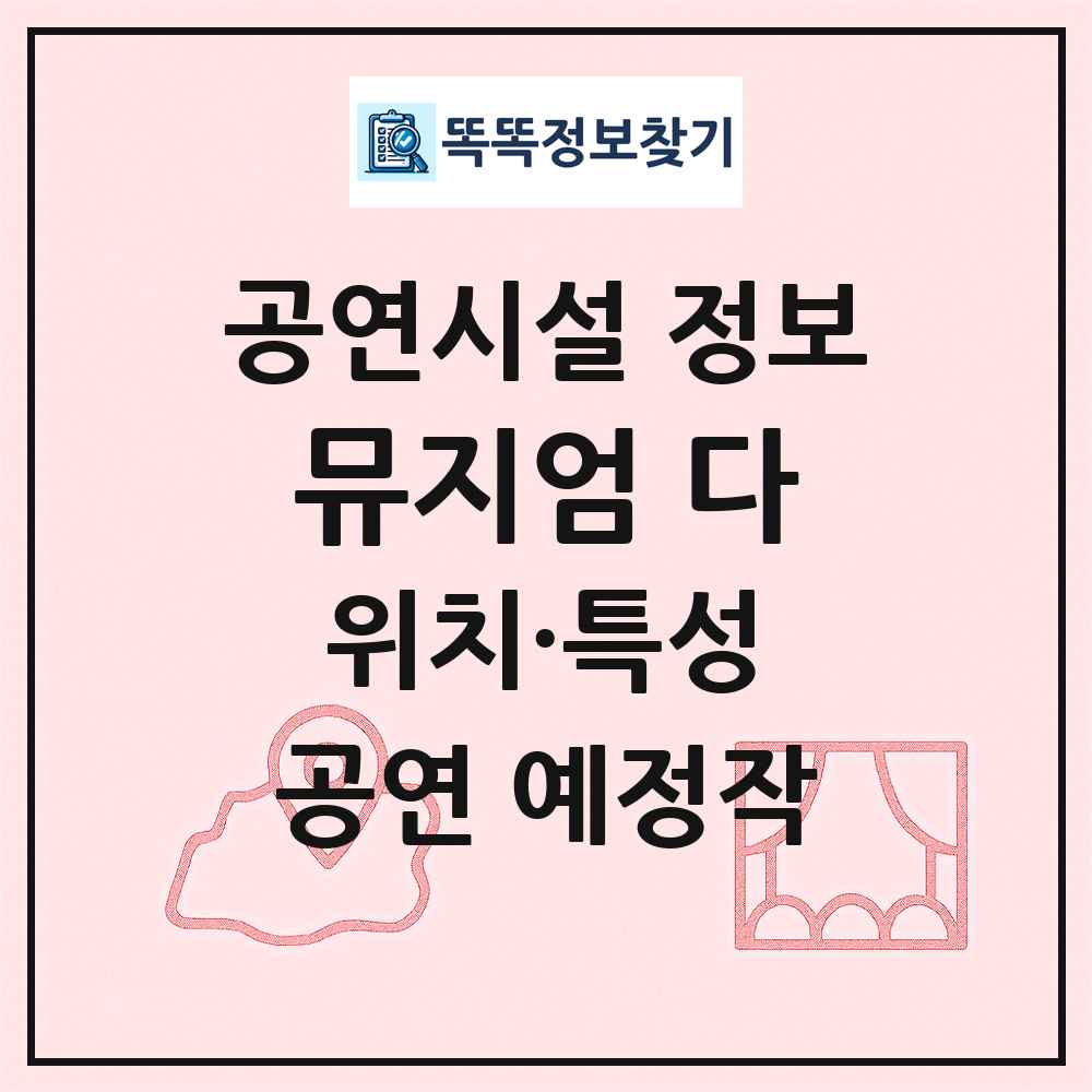 뮤지엄 다 최신 공연시설 정보