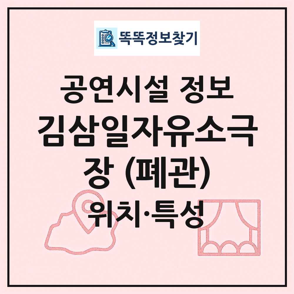 김삼일자유소극장 (폐관) 최신 공연시설 정보