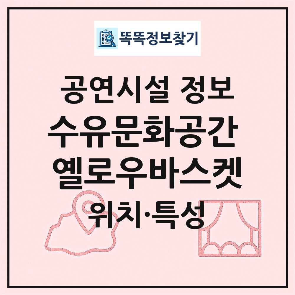 수유문화공간 옐로우바스켓 최신 공연시설 정보