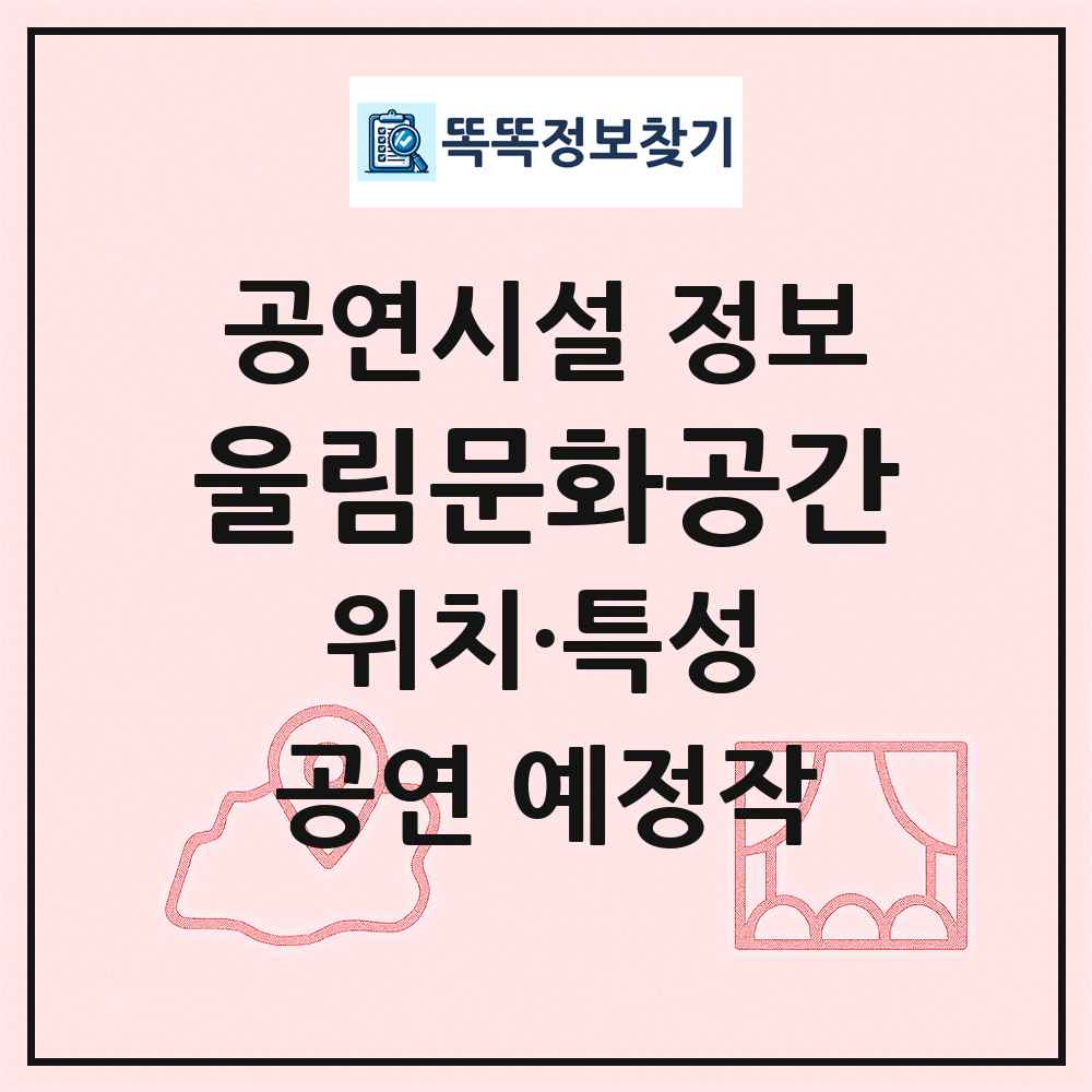 울림문화공간 최신 공연시설 정보