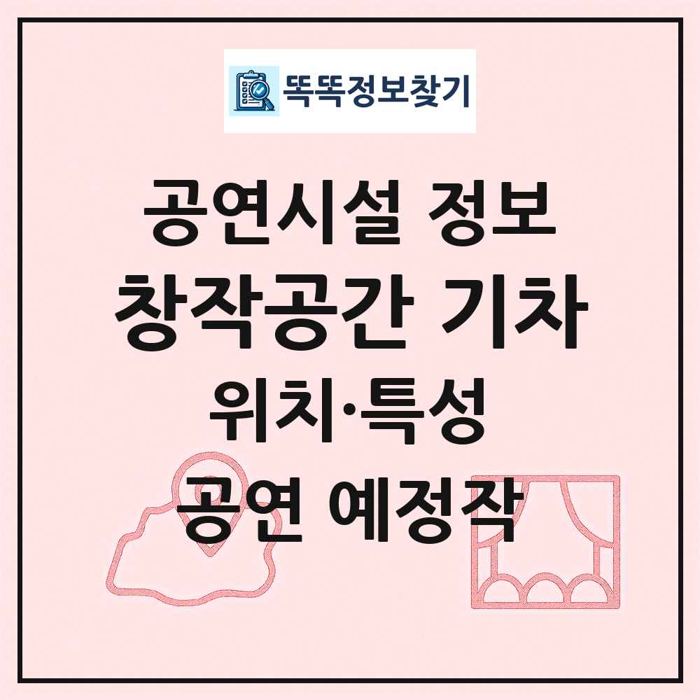 창작공간 기차 최신 공연시설 정보