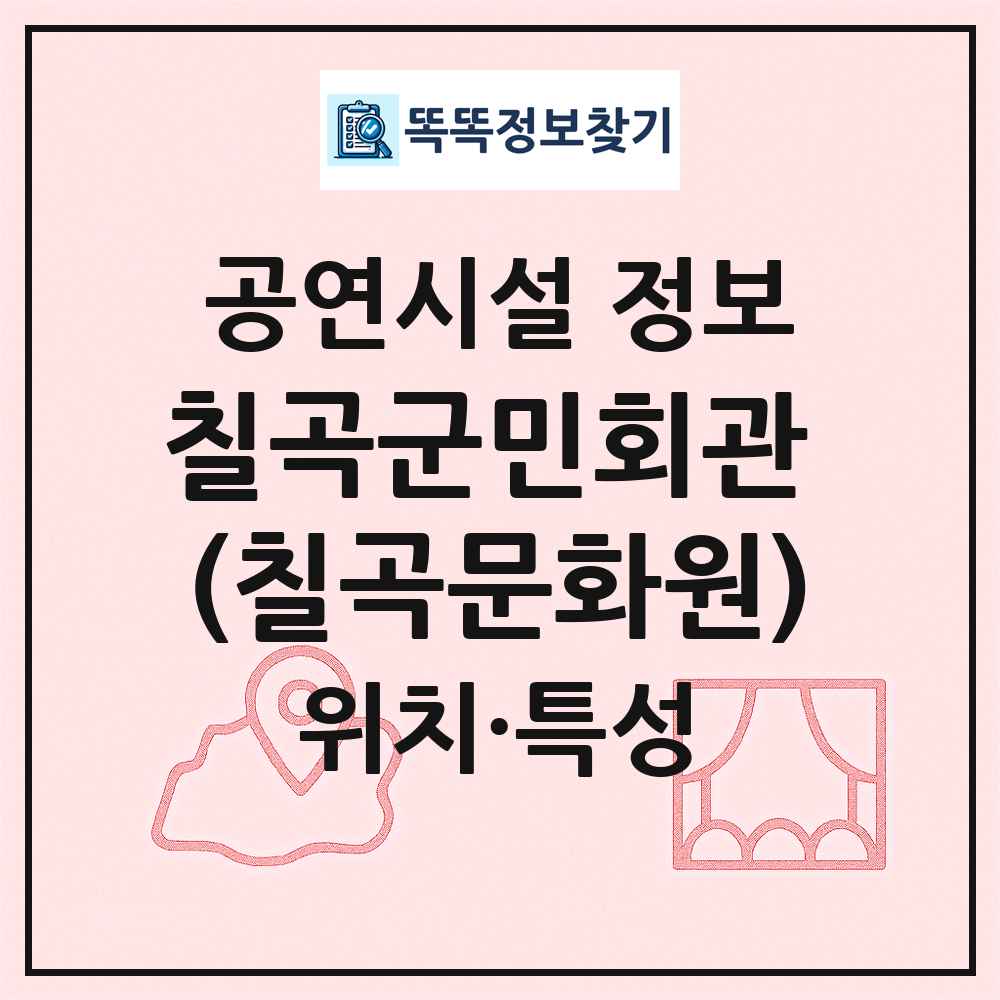 칠곡군민회관 (칠곡문화원) 최신 공연시설 정보