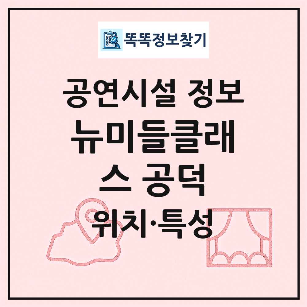 뉴미들클래스 공덕 최신 공연시설 정보
