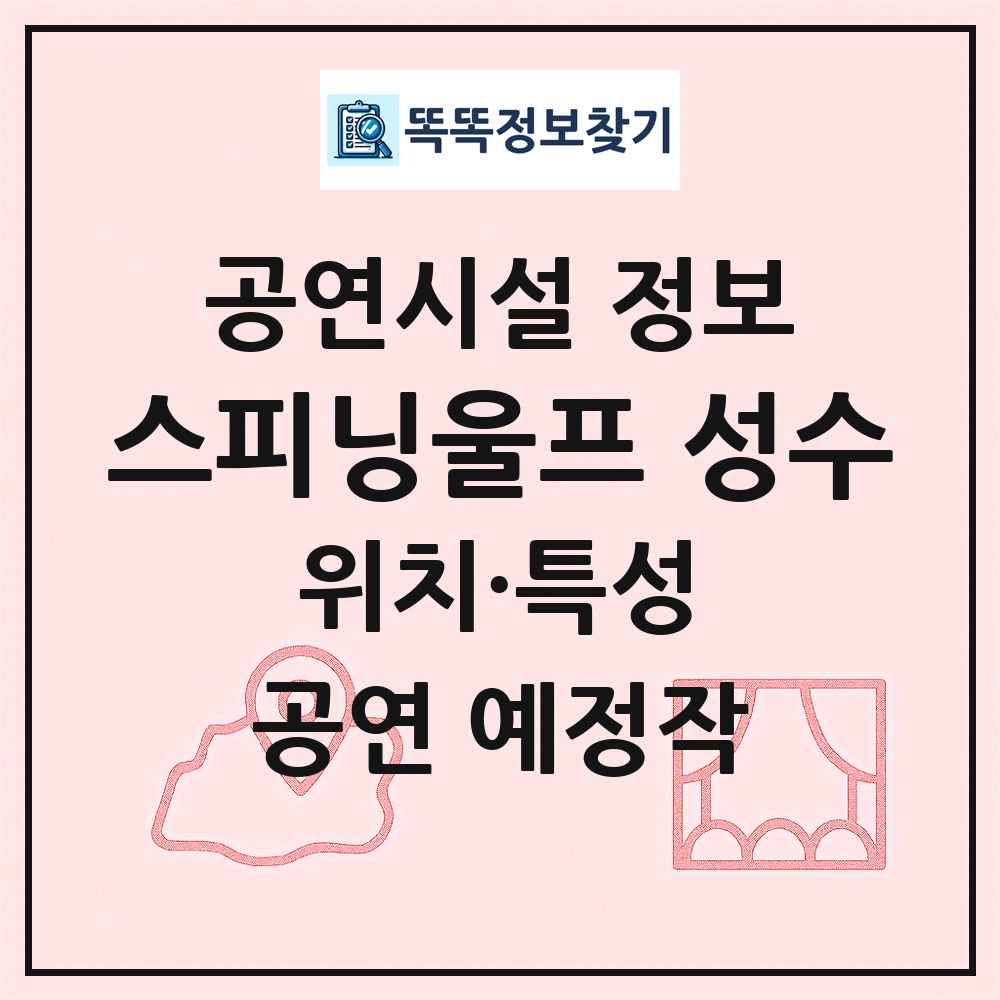 스피닝울프 성수 최신 공연시설 정보