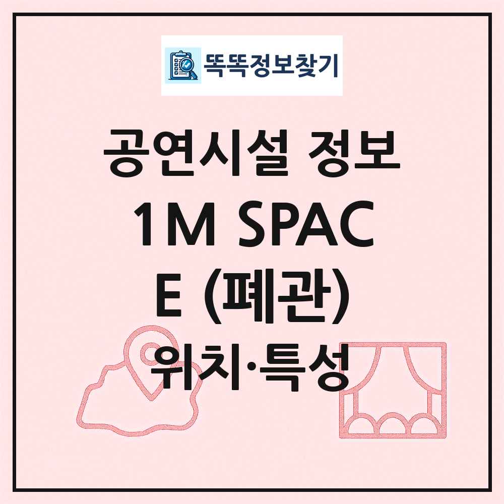 1M SPACE (폐관) 최신 공연시설 정보
