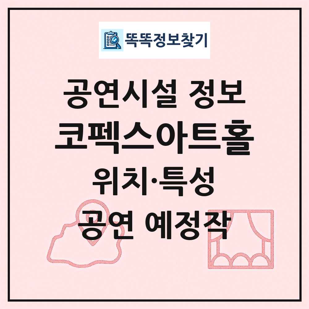 코펙스아트홀 최신 공연시설 정보