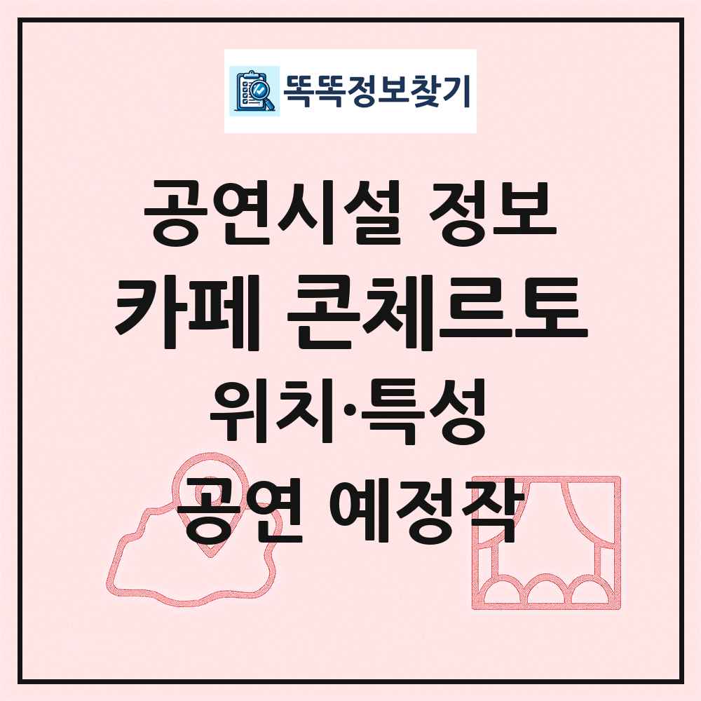 카페 콘체르토 최신 공연시설 정보