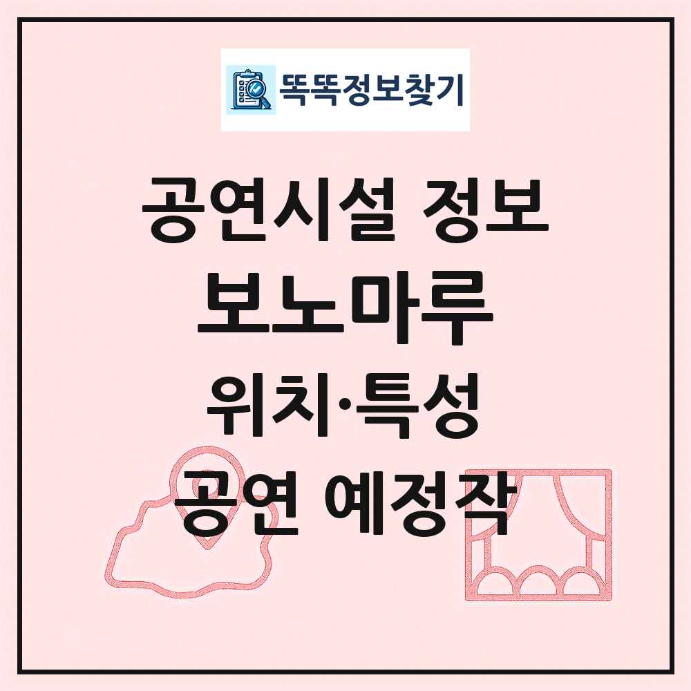 보노마루 최신 공연시설 정보