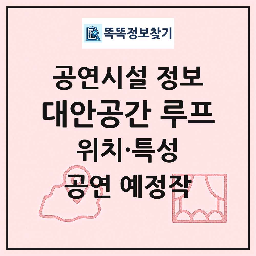 대안공간 루프 최신 공연시설 정보