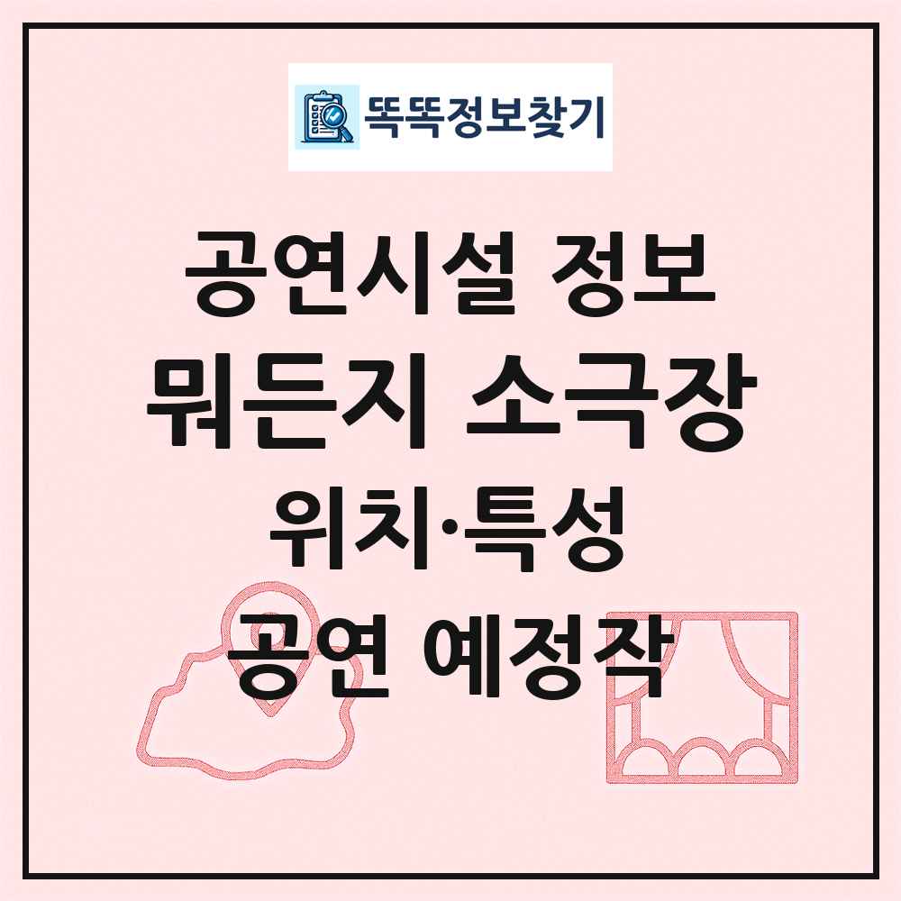 뭐든지 소극장 최신 공연시설 정보
