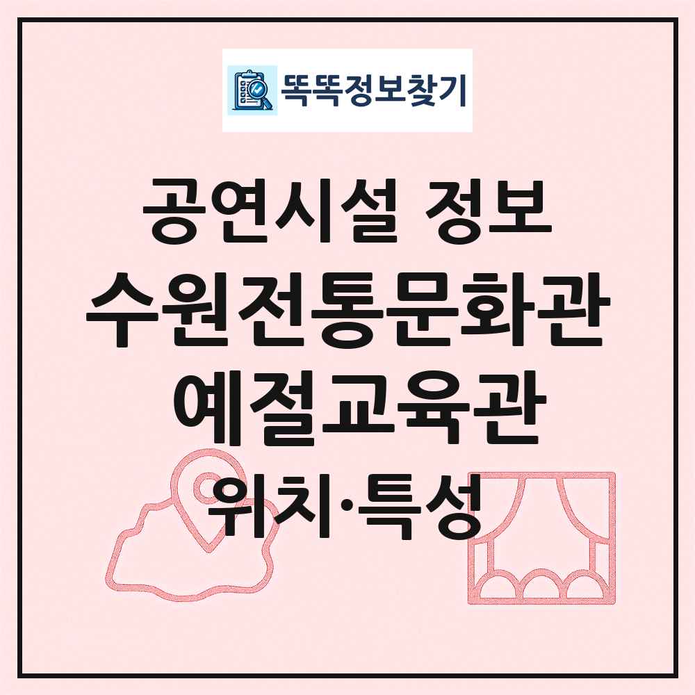 수원전통문화관 예절교육관 최신 공연시설 정보