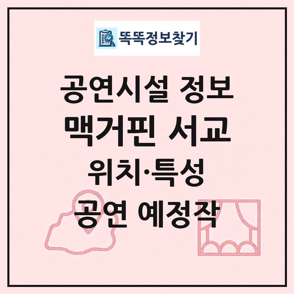 맥거핀 서교 최신 공연시설 정보