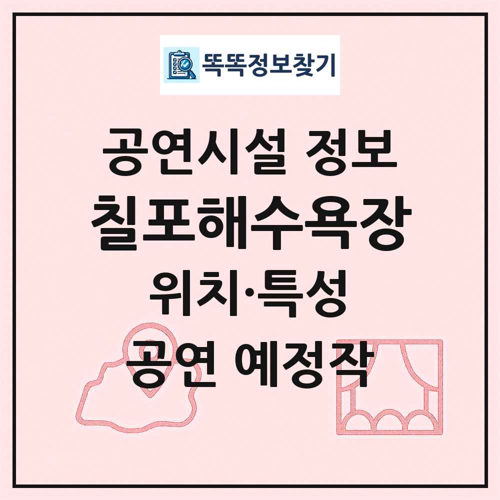칠포해수욕장 최신 공연시설 정보