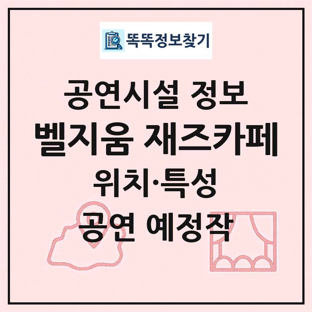 벨지움 재즈카페 최신 공연시설 정보