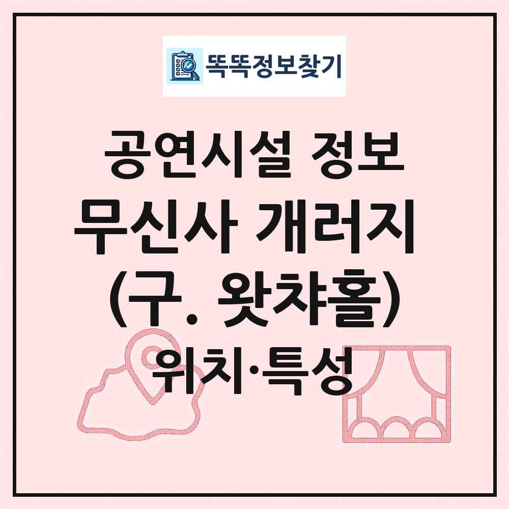 무신사 개러지 (구. 왓챠홀) 최신 공연시설 정보