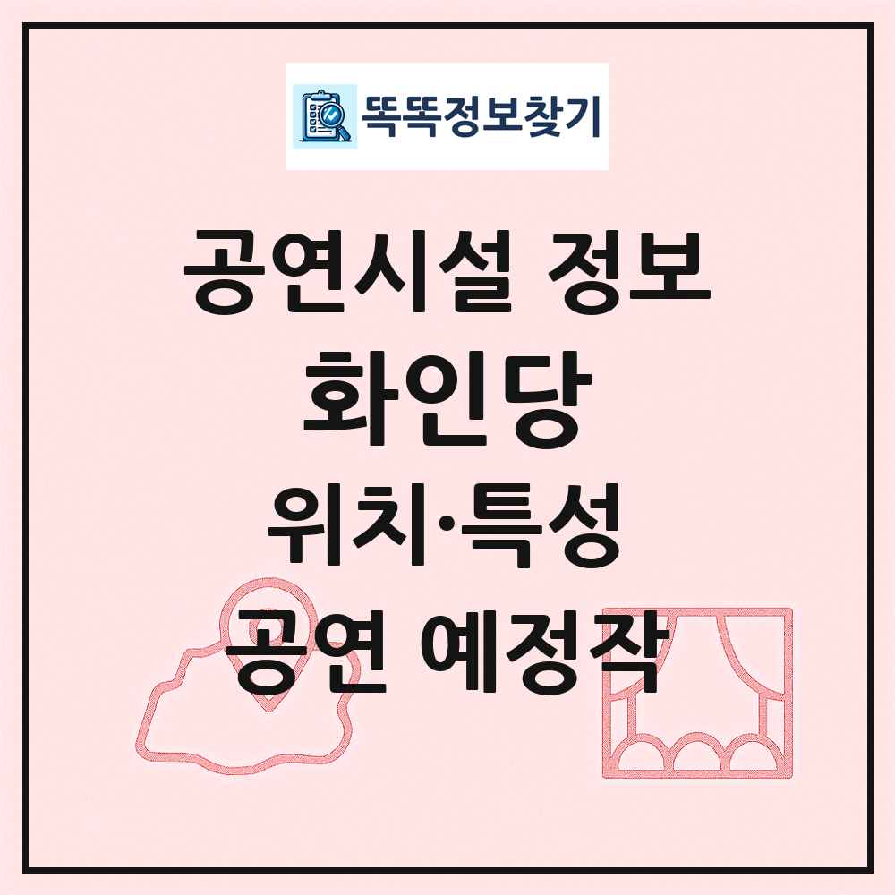 화인당 최신 공연시설 정보