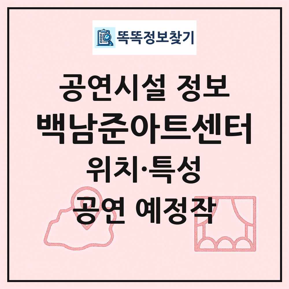백남준아트센터 최신 공연시설 정보