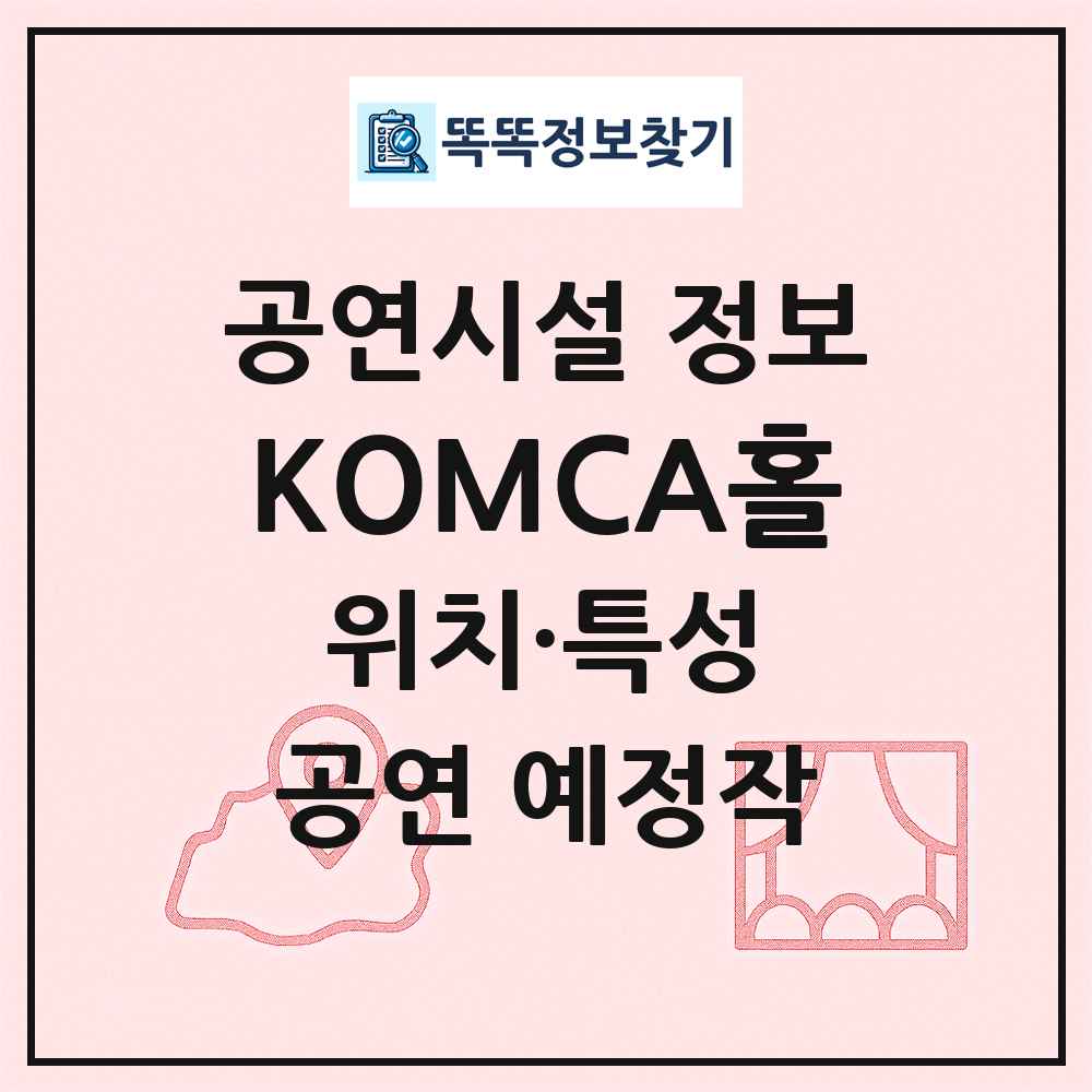 KOMCA홀 최신 공연시설 정보