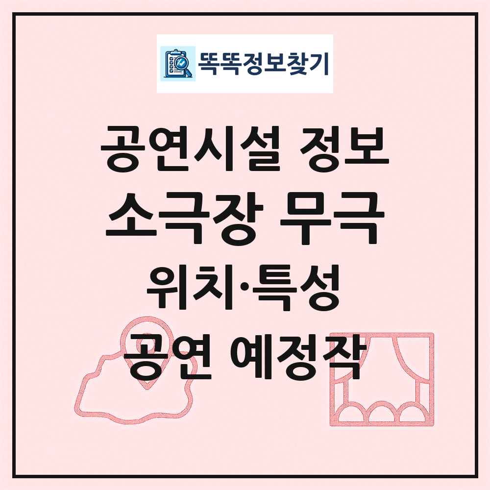 소극장 무극 최신 공연시설 정보