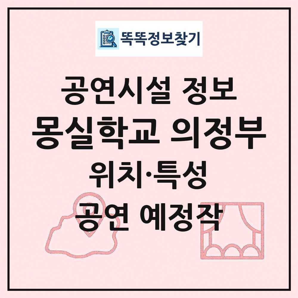 몽실학교 의정부 최신 공연시설 정보