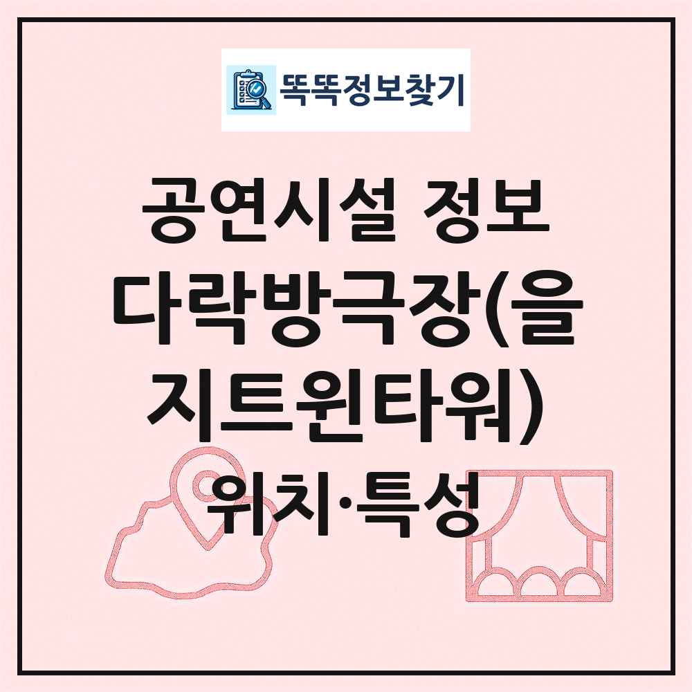 다락방극장(을지트윈타워) 최신 공연시설 정보