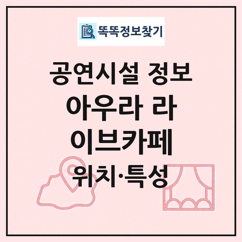 아우라 라이브카페 최신 공연시설 정보