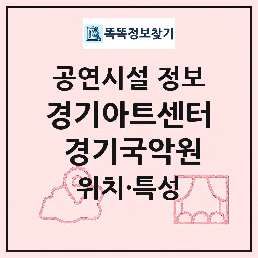 경기아트센터 경기국악원 최신 공연시설 정보