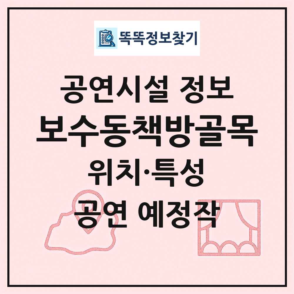 보수동책방골목 최신 공연시설 정보