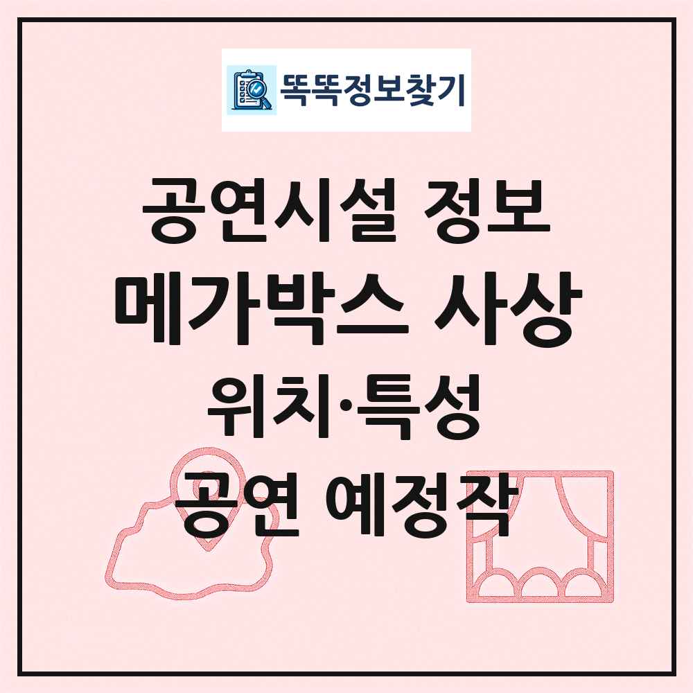 메가박스 사상 최신 공연시설 정보