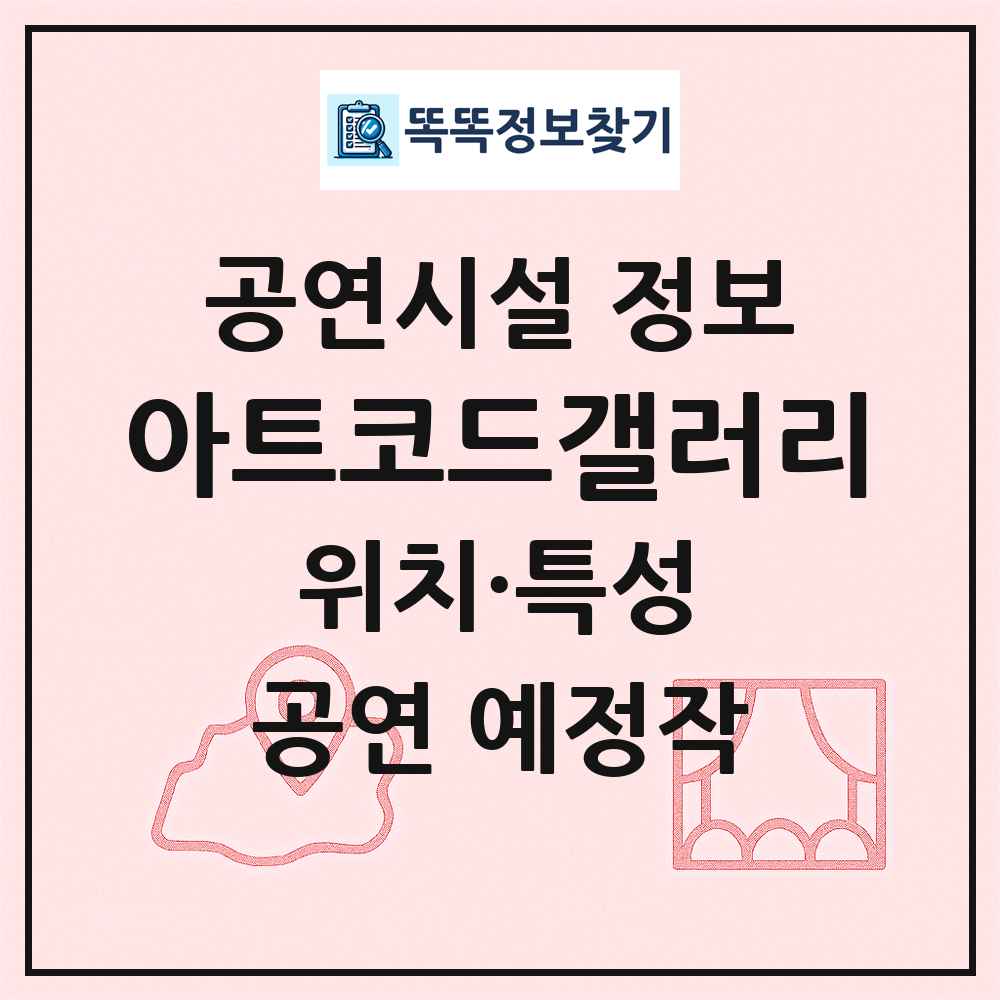 아트코드갤러리 최신 공연시설 정보