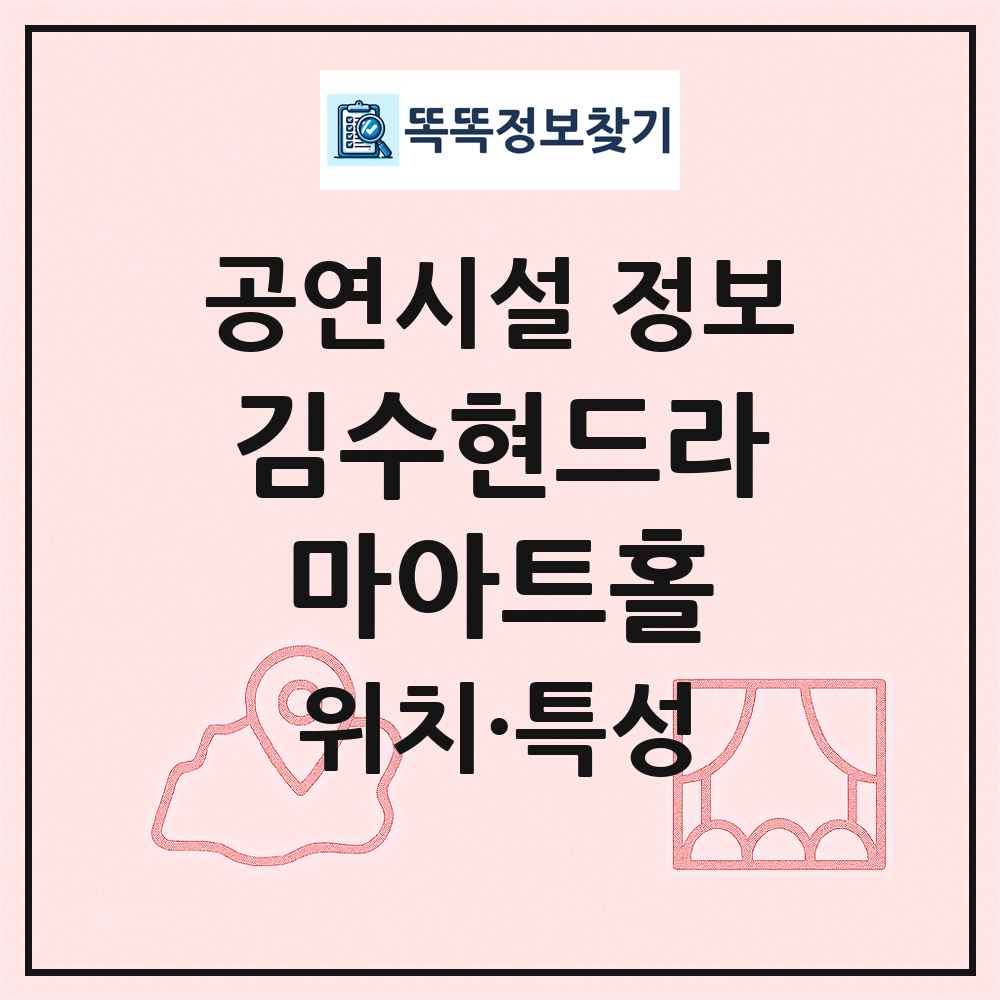 김수현드라마아트홀 최신 공연시설 정보