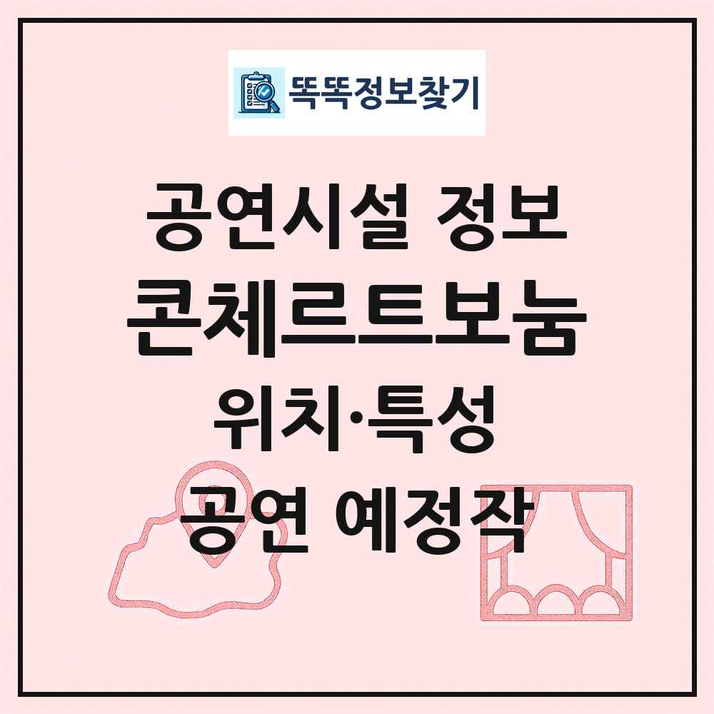 콘체르트보눔 최신 공연시설 정보