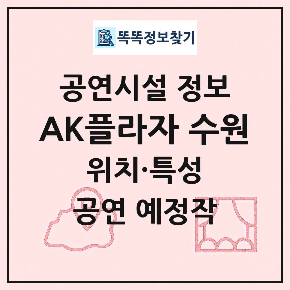 AK플라자 수원 최신 공연시설 정보