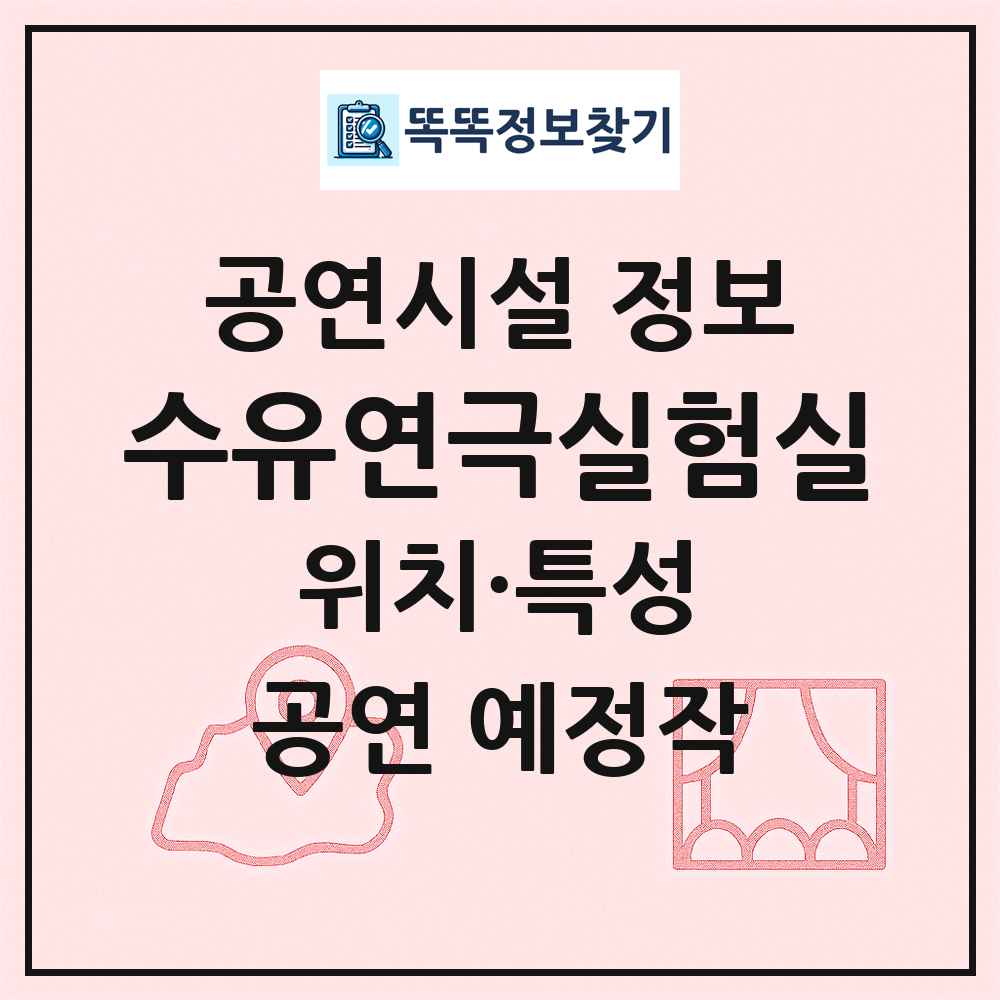 수유연극실험실 최신 공연시설 정보