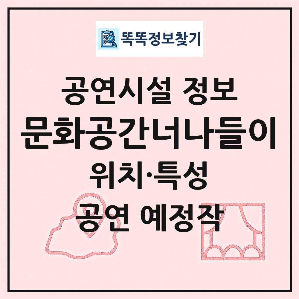 문화공간너나들이 최신 공연시설 정보