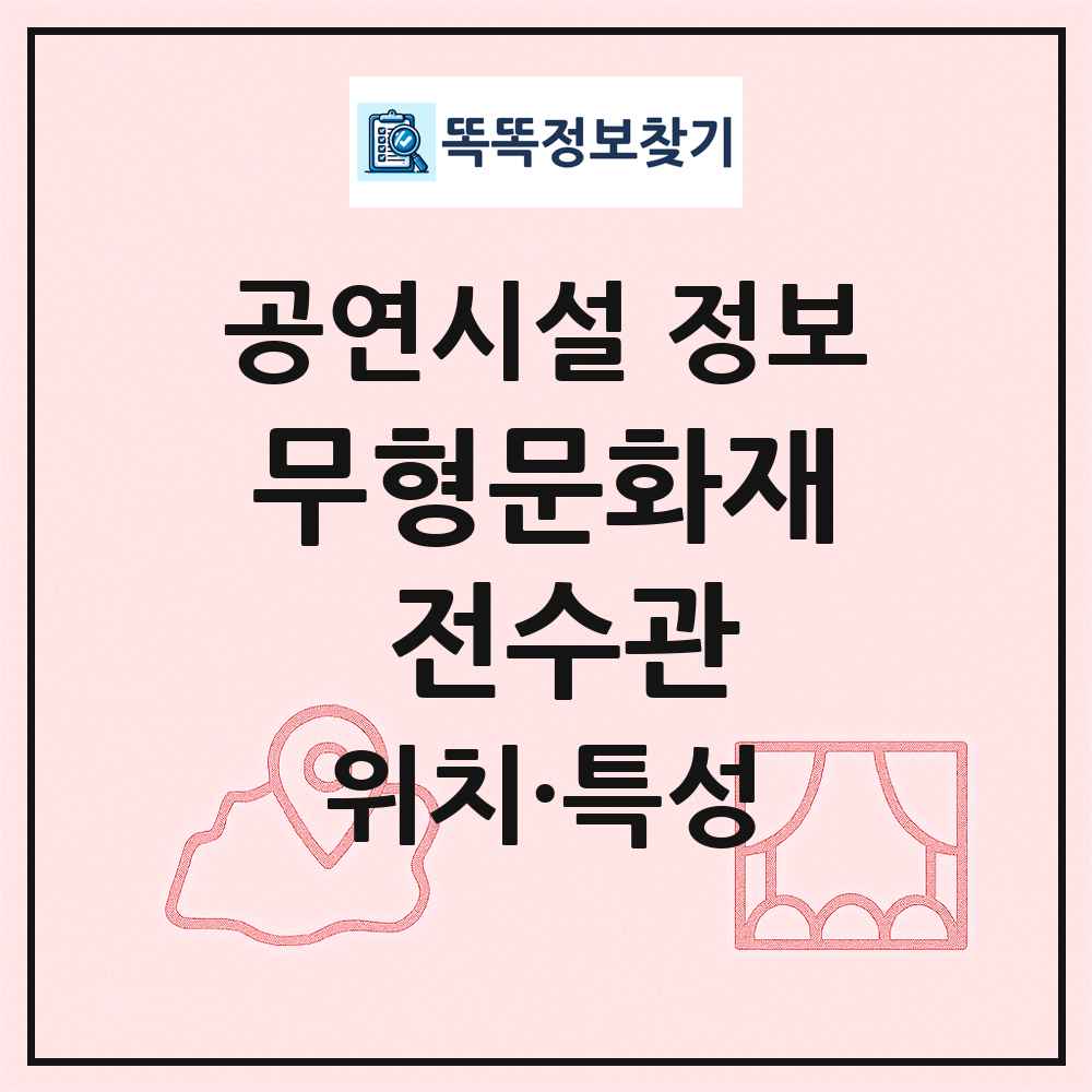 무형문화재 전수관 최신 공연시설 정보