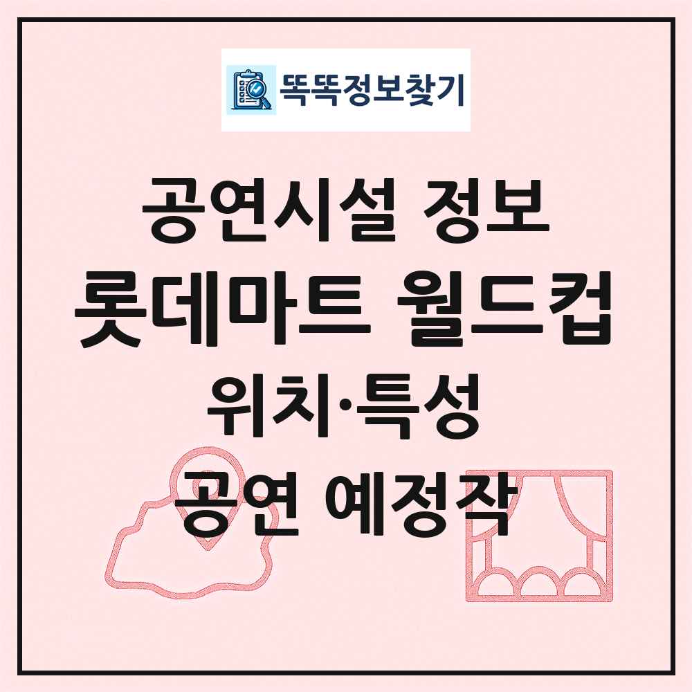 롯데마트 월드컵 최신 공연시설 정보