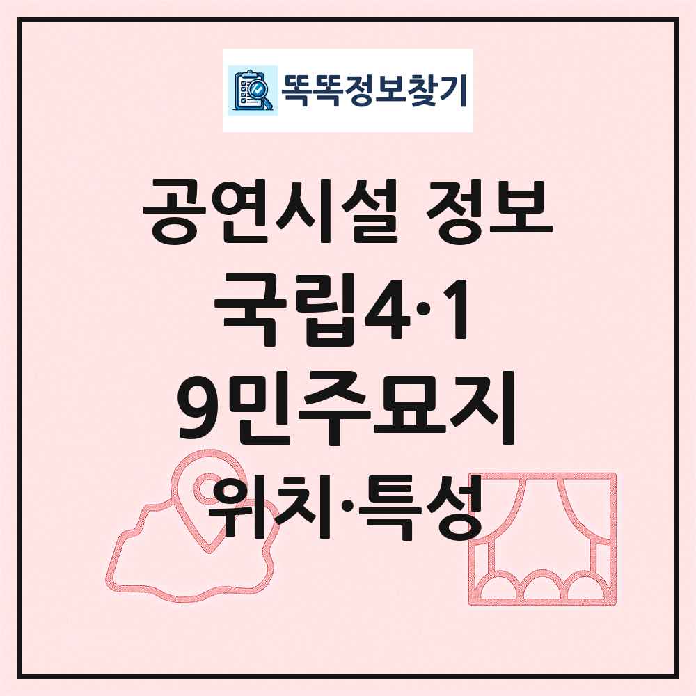 국립4·19민주묘지 최신 공연시설 정보