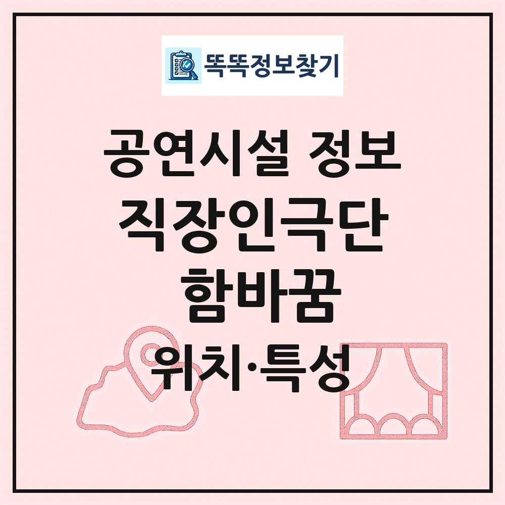 직장인극단 함바꿈 최신 공연시설 정보