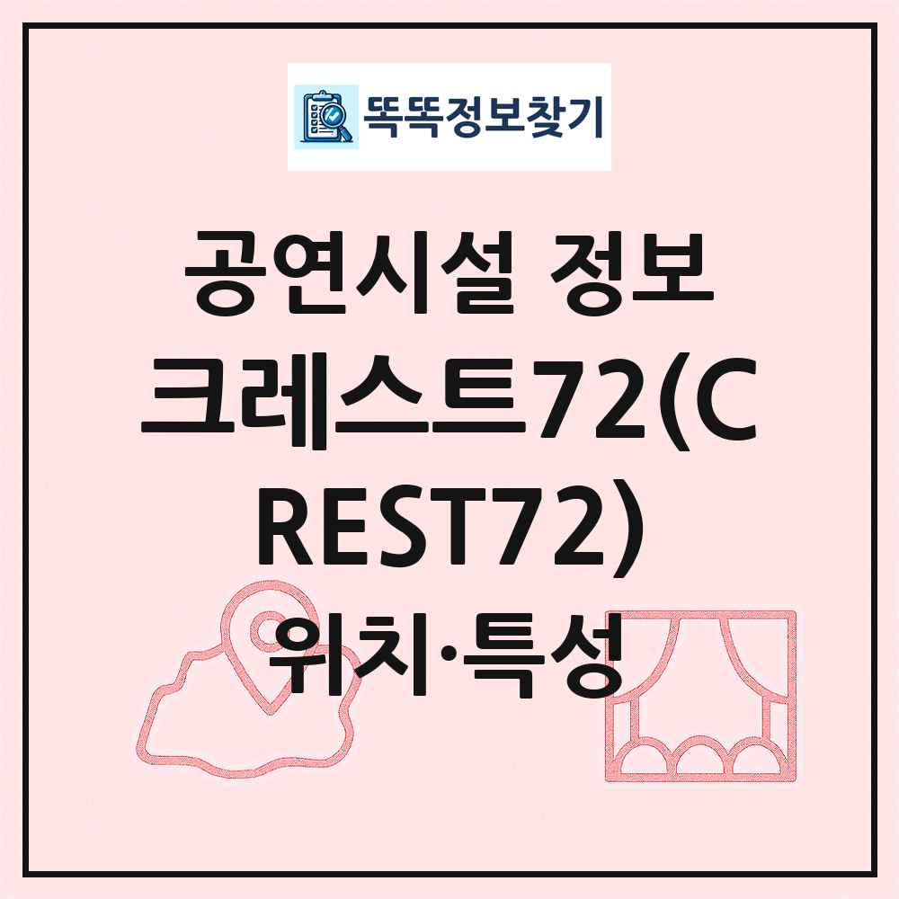 크레스트72(CREST72) 최신 공연시설 정보