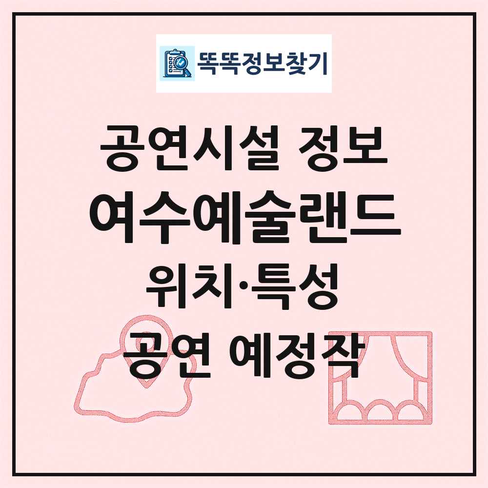 여수예술랜드 최신 공연시설 정보