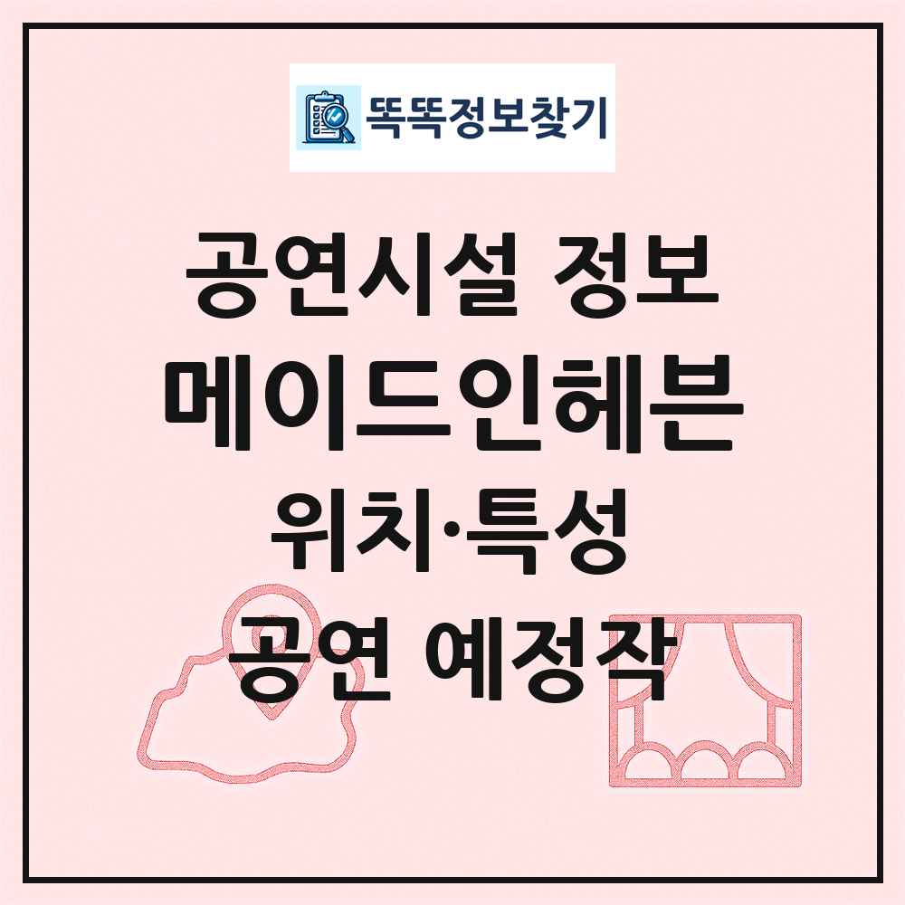 메이드인헤븐 최신 공연시설 정보