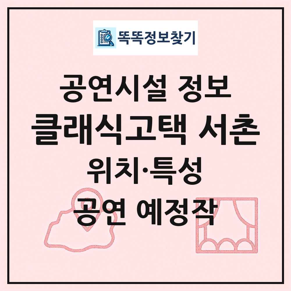 클래식고택 서촌 최신 공연시설 정보