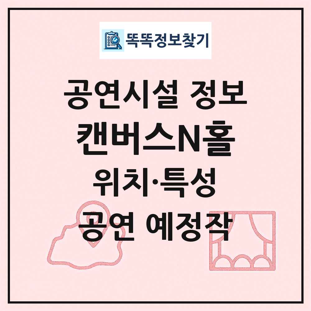 캔버스N홀 최신 공연시설 정보