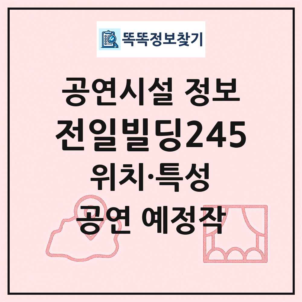 전일빌딩245 최신 공연시설 정보
