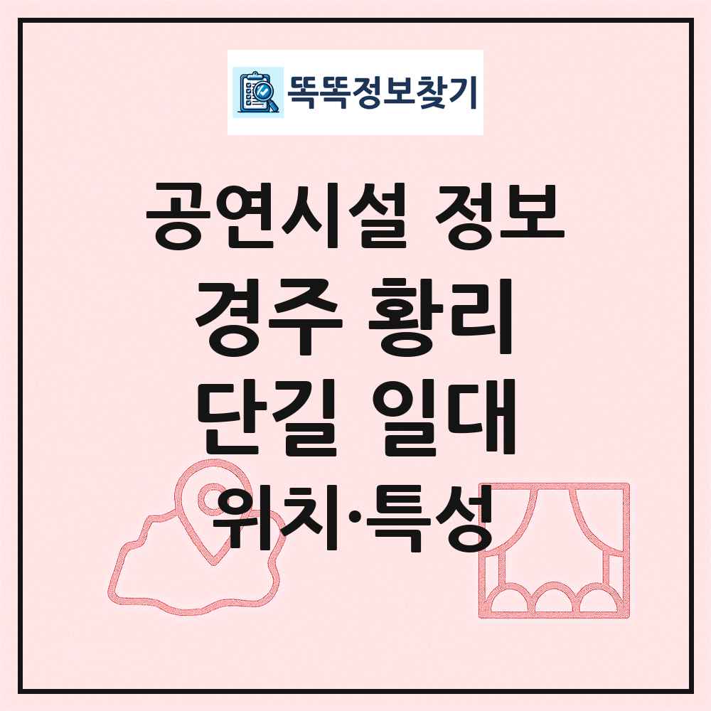 경주 황리단길 일대 최신 공연시설 정보