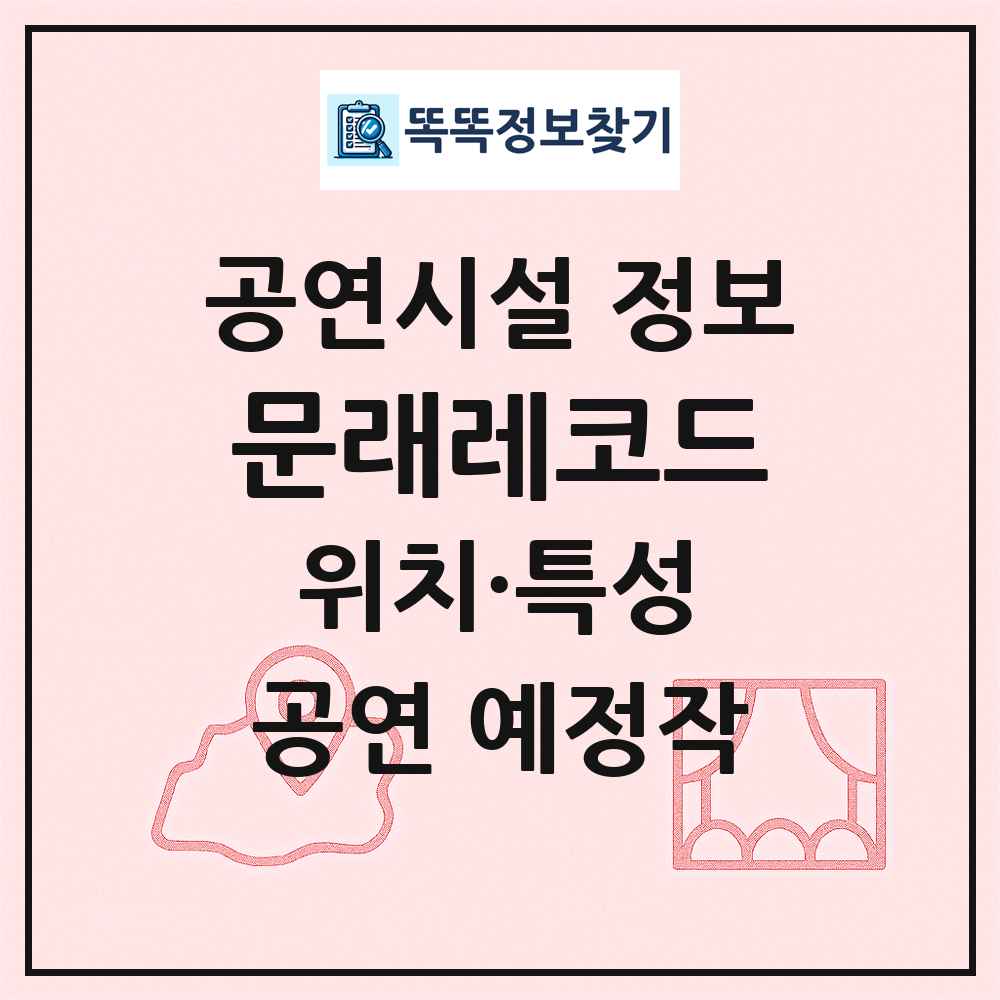 문래레코드 최신 공연시설 정보