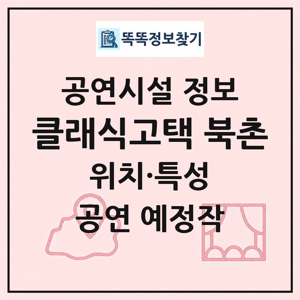 클래식고택 북촌 최신 공연시설 정보