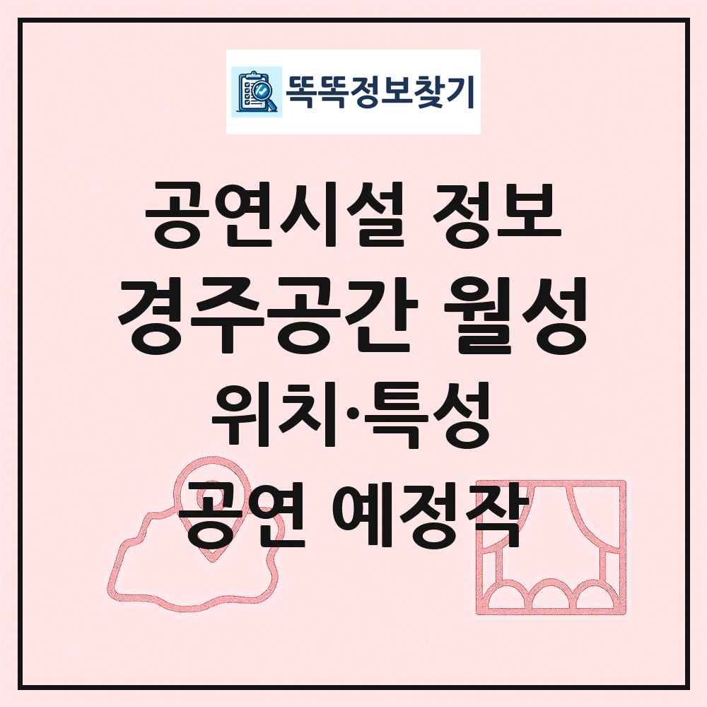 경주공간 월성 최신 공연시설 정보